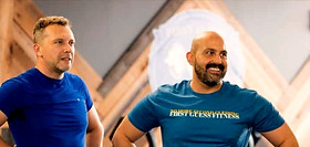 People training together outdoors
